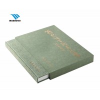 High class hard cover slip case bound book printing