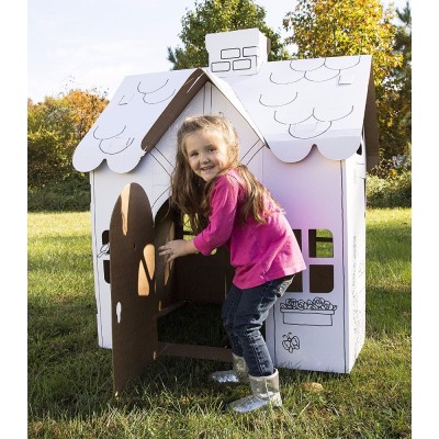 wholesale custom Ningbo paintable child train cardboard playhouse