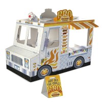 custom kid's indoor corrugated cardboard color in kids cardboard ice cream truck playhouse